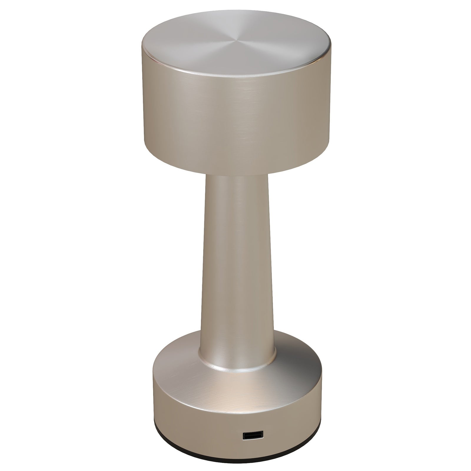 Led Cordless Table Lamp With Battery Operated Silver