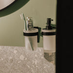 Wall-mounted Toothbrush Holder, Self-adhesive, Black, Stick Collection