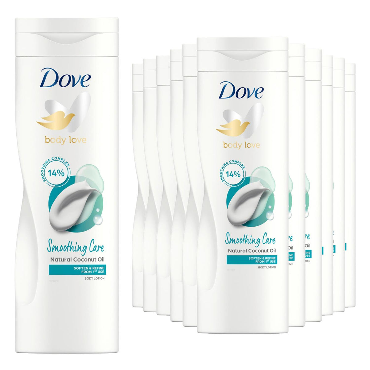 Body Love Smoothing Care Body Lotion With Coconut Oil, 250ml | Set of 12