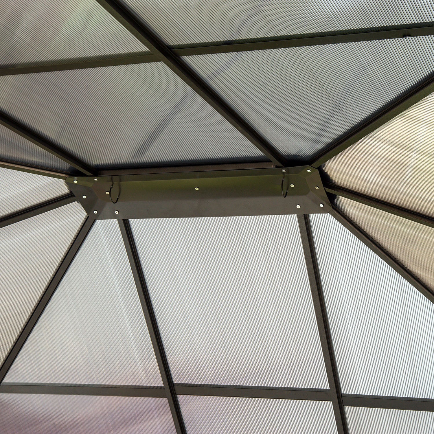 3.6x3metre Hardtop Gazebo Garden Pavilion With Pc Roof