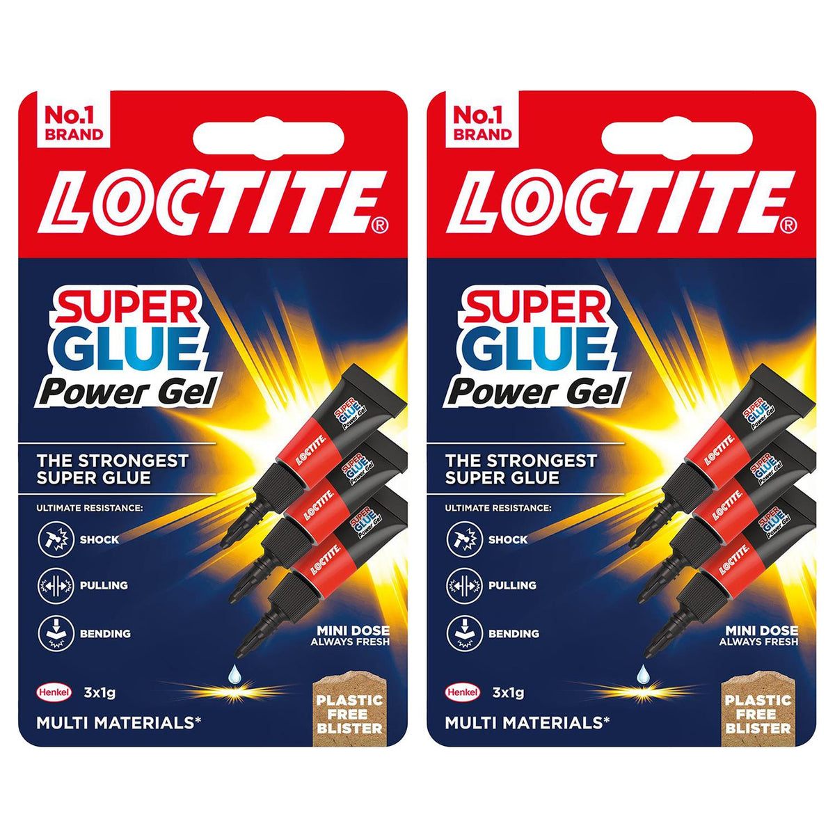 Mini Trio Super Glue Gel For High-quality Repair For All Materials, 1g | Set of 6