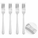 Cutlery Sets Stainless Steel 18/8 Spoons Forks Catering Papyrus | Set of 12 | Silver