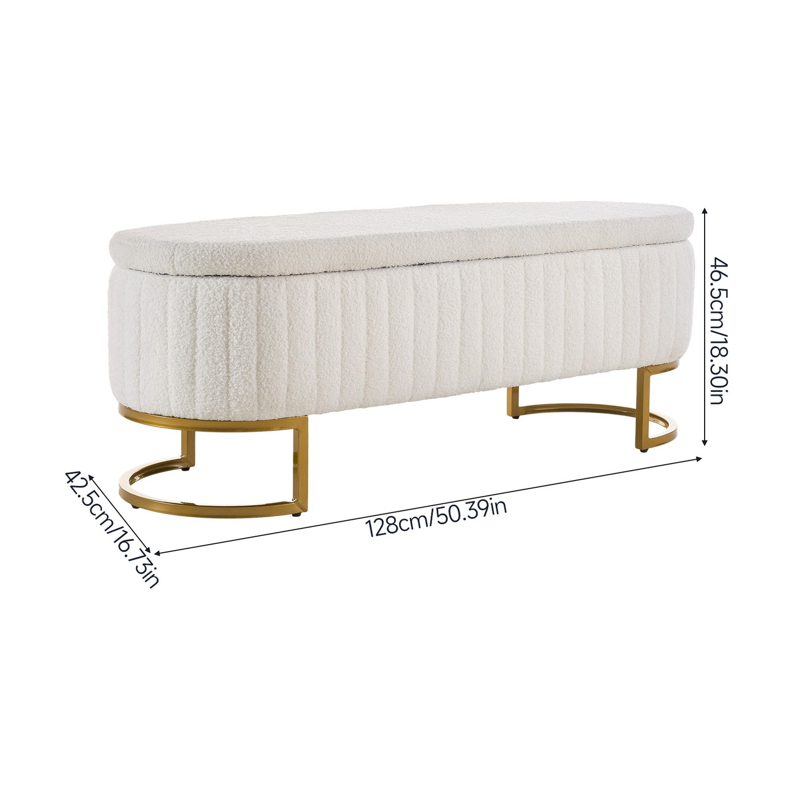 Breeins Teddy Fleece Upholstered Storage