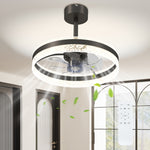 Ceiling Fan Light With 3 Colour, Timer, Reversible, Remote | One Size | Black