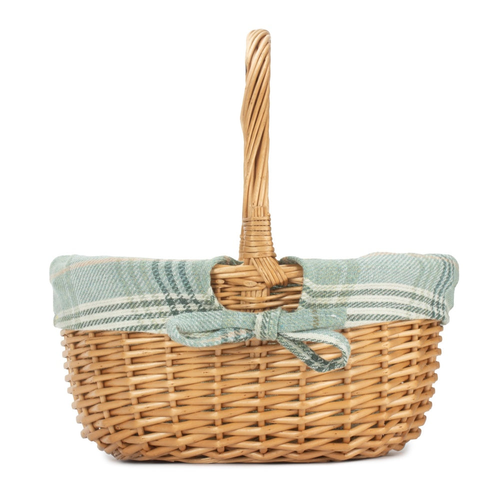 Wicker Shopping Basket Buff Willow Oval Shopper | Cream