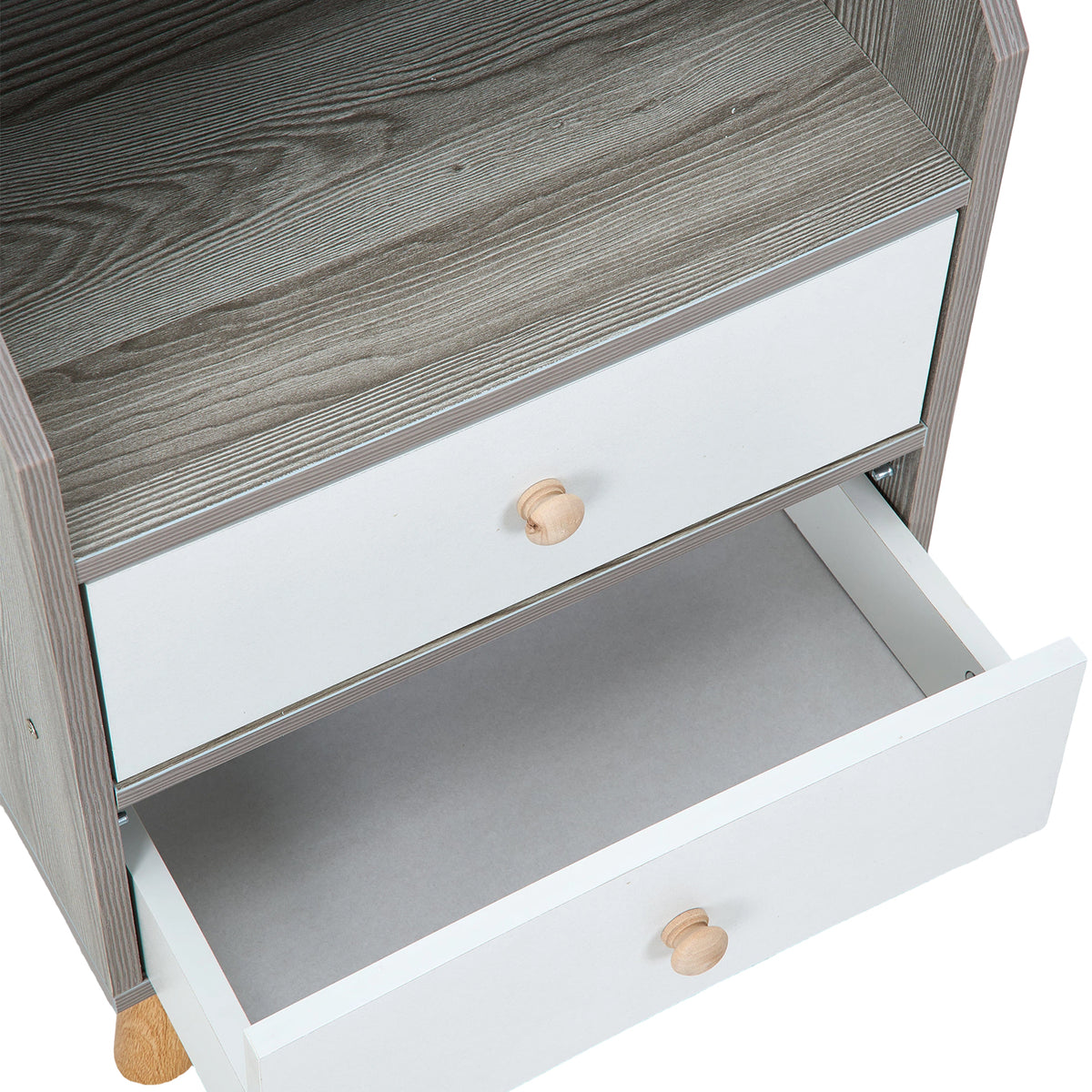 Breeins Modern Dual-drawer Bedside Table Nightstand