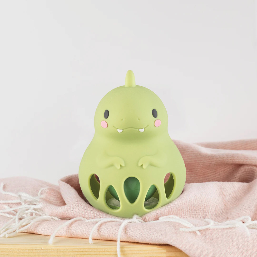 Silicone Dinosaur Rattle For Babies