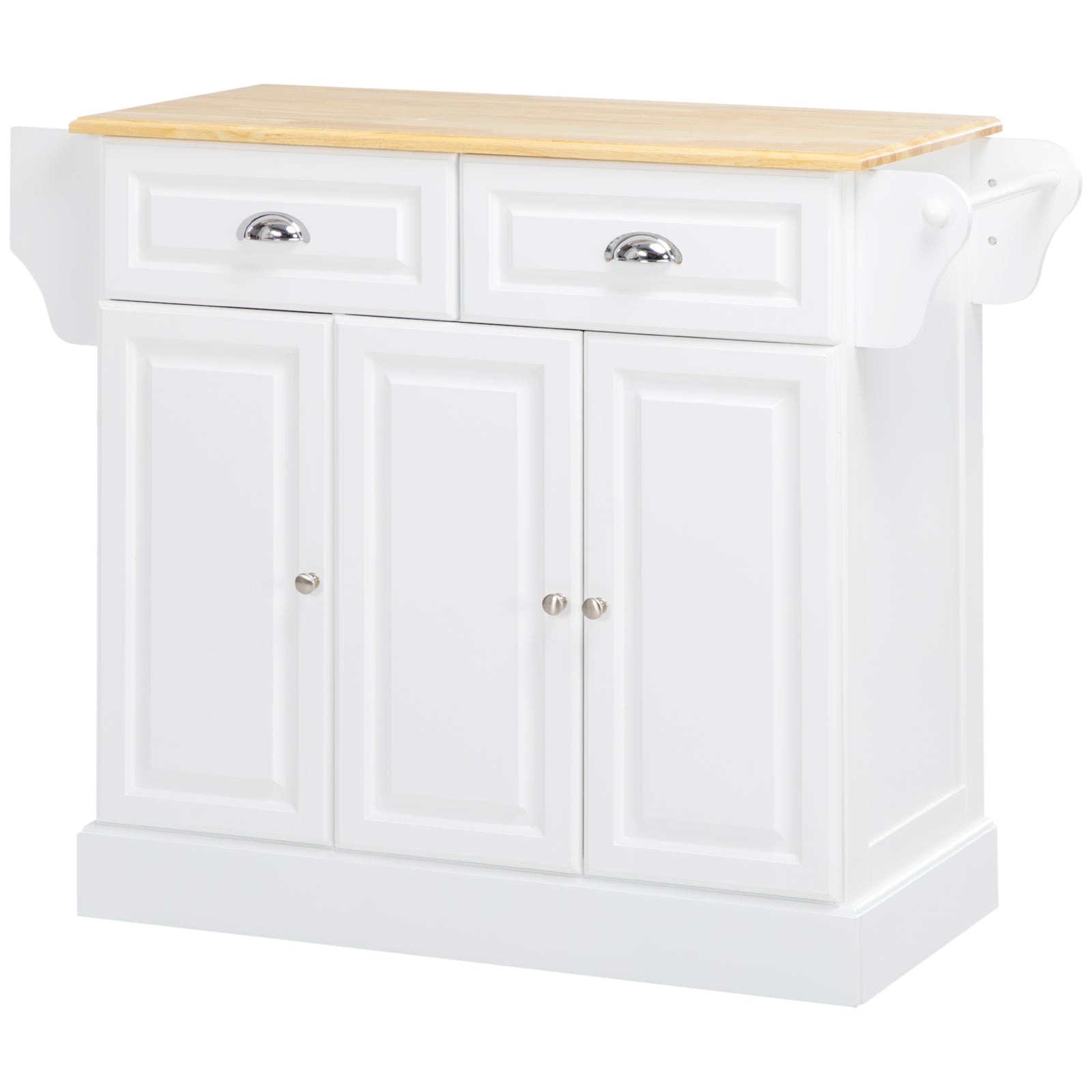 Trolley With Adjustable Shelf, Rolling Island