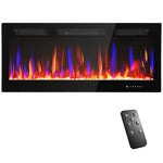 42" Wall Electric Fireplace, Slim Electric Fire, 1800w, Black
