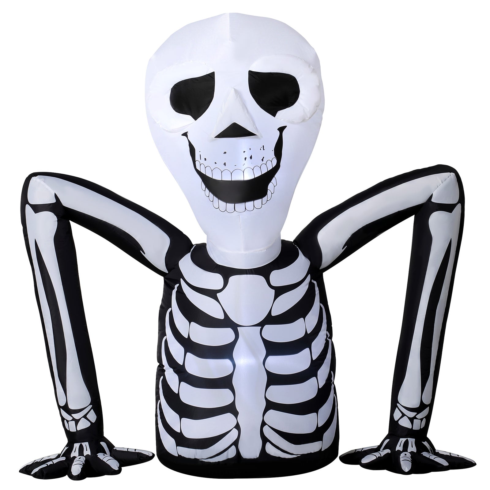 Outsunny Inflatable Ground Crawling Skeleton With Built-in Led Lights
