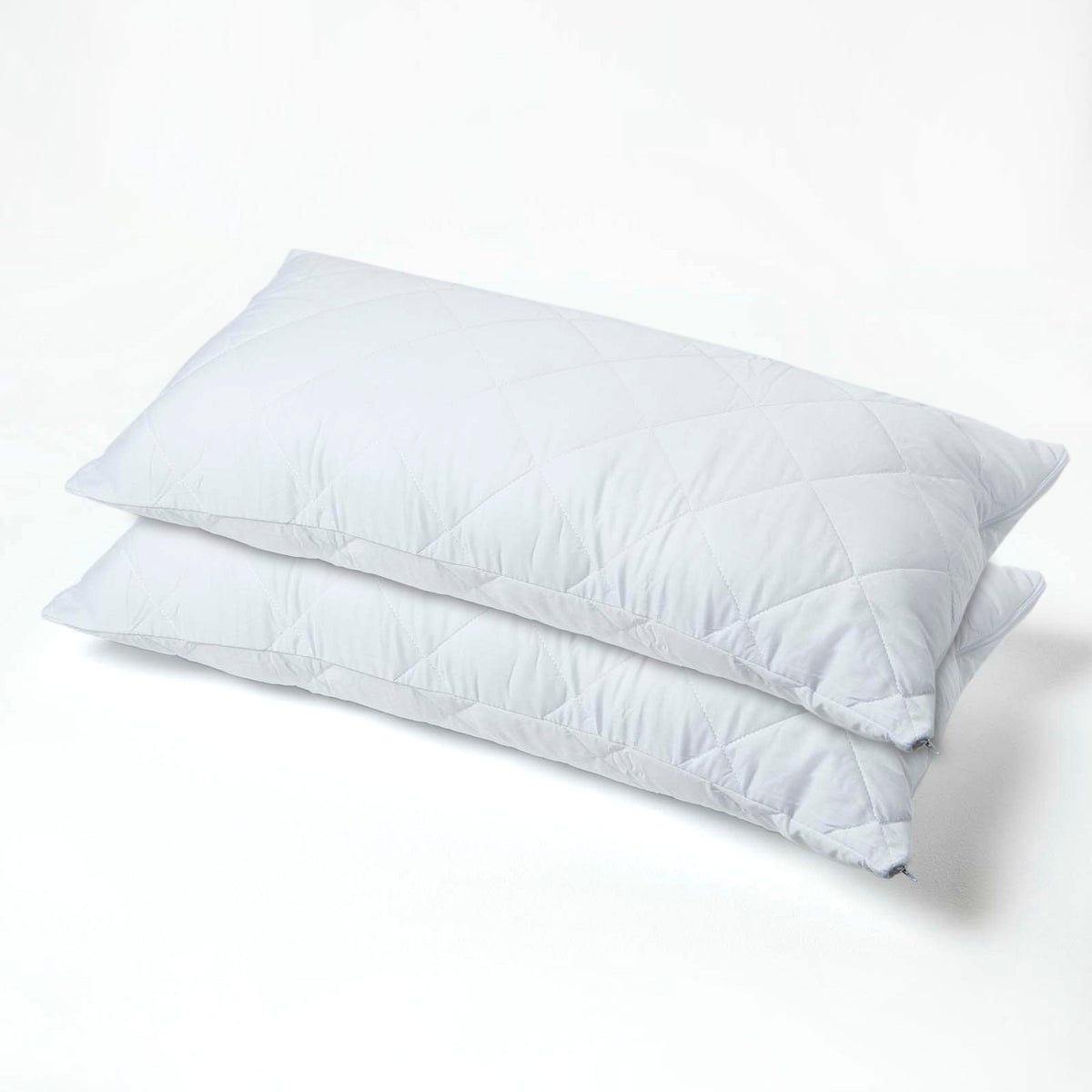 Cotton Rich Quilted Pillow Protectors | King | White