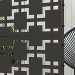 6.5ft Metal Privacy Screen W/ Stand, Grid Style