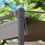 3x3m Pergola With Retractable Roof, Magnetic, Grey | Gray