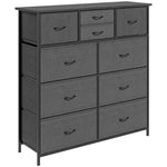 Bedroom Chest Of Drawers Fabric Dresser Foldable Drawers | One Size | Black