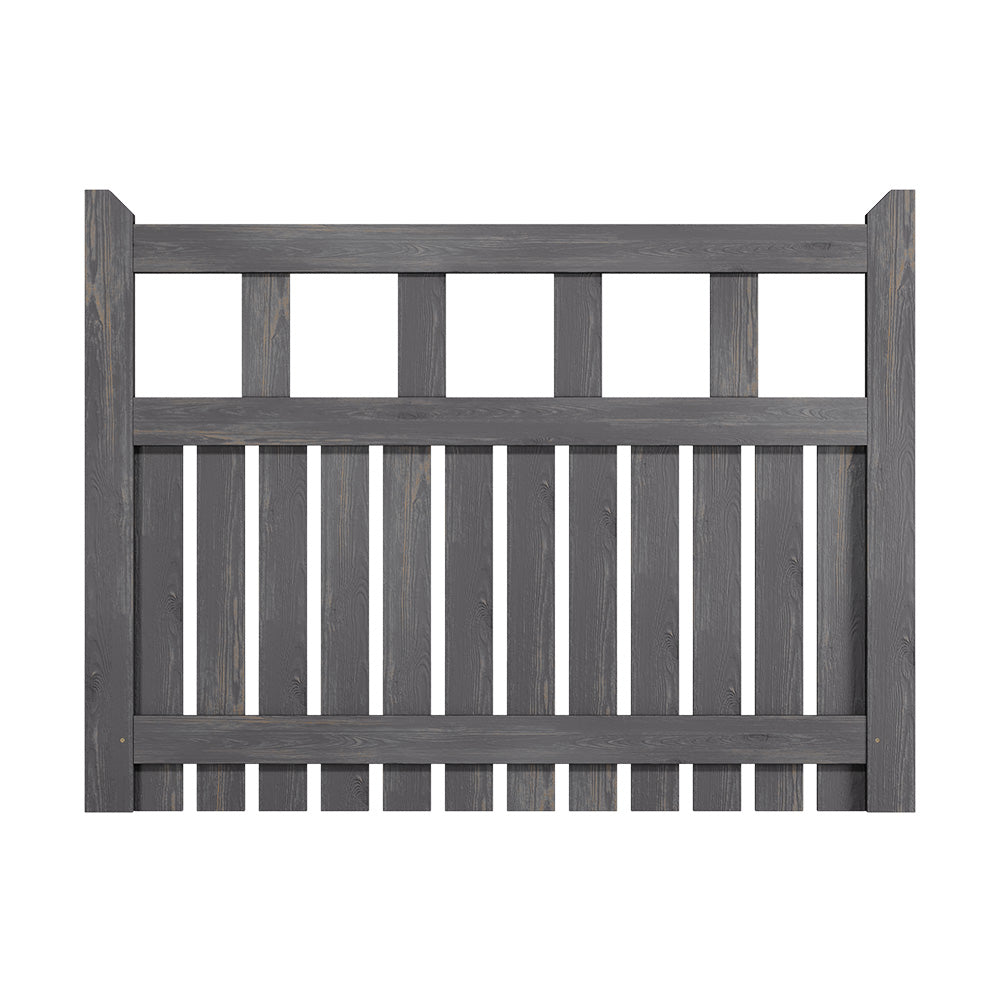 120cm W X90cm H Outdoor Wooden Garden Gate Fence Door | 120cm x 90cm | Grey