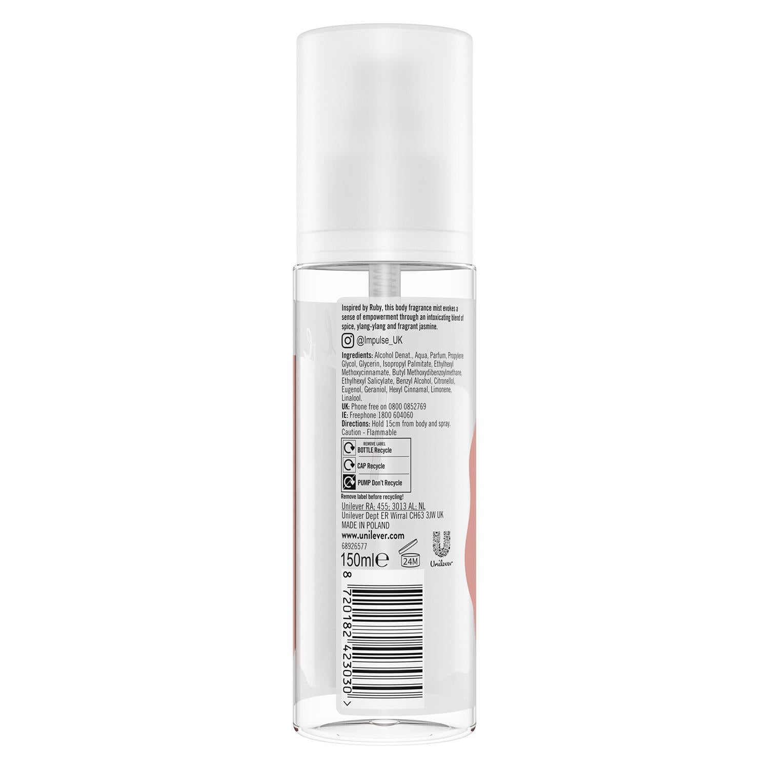 Empower Body Fragrance Mist Spicy Ginger, Ylang-ylang & Jasmine, 3x150ml