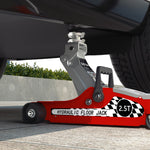 HOMCOM Hydraulic Low Profile Floor Jack, 2.5 T 80-360 Mm Car Jack