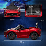 12v Kids Electric Car, Maserati Gran Turismo Folgore Licensed Ride On Car | Red