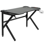 HOMCOM Spacious Gaming Desk Home Racing W/ Steel Frame Cup Headphone Holder Hook