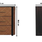 Havana Weave 3 Drawer Chest, Brown