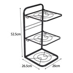 Kitchen Pot Pan Organizer Rack Adjustable Cookware Holder Stand