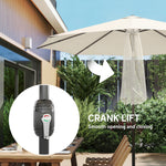 2.7 M Garden Parasol Umbrella With Cross Base, Sandbag | Cream