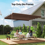 2.55x2.5m Pergola Cover Replacement For 3x3m Frame Brown