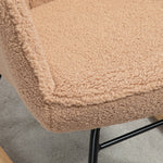 Wingback Rocking Chair For Nursing W/ Steel Frame | One Size | Brown