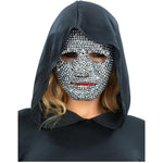 Silver Jewelled Robot Mask
