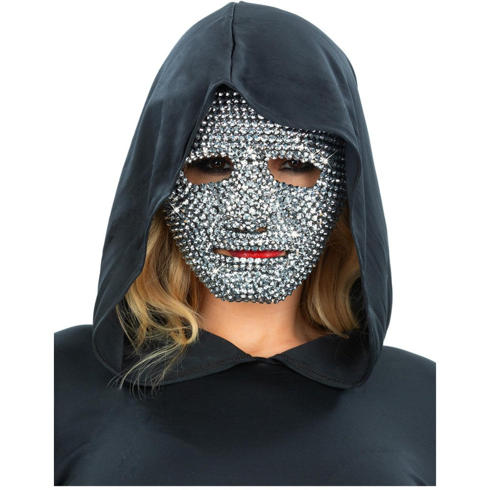 Silver Jewelled Robot Mask