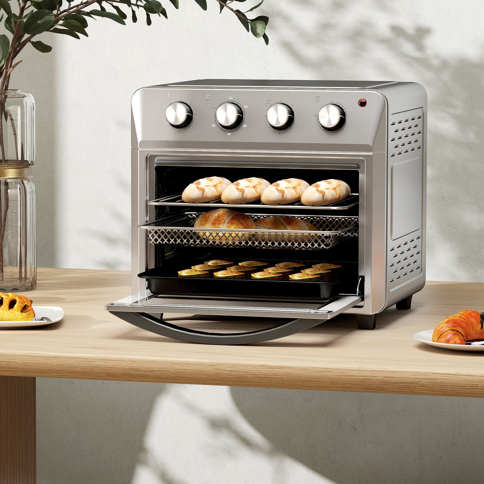24l Air Fryer Oven Small Electric Oven Grill Roast 1600w