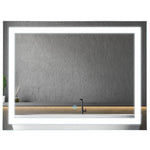 kleankin 80x60cm Led Bathroom Mirror Wall Mounted Led Touch Switch