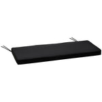 2-seater Bench Cushion Polyester Cover Seat Pad Replacement | Black