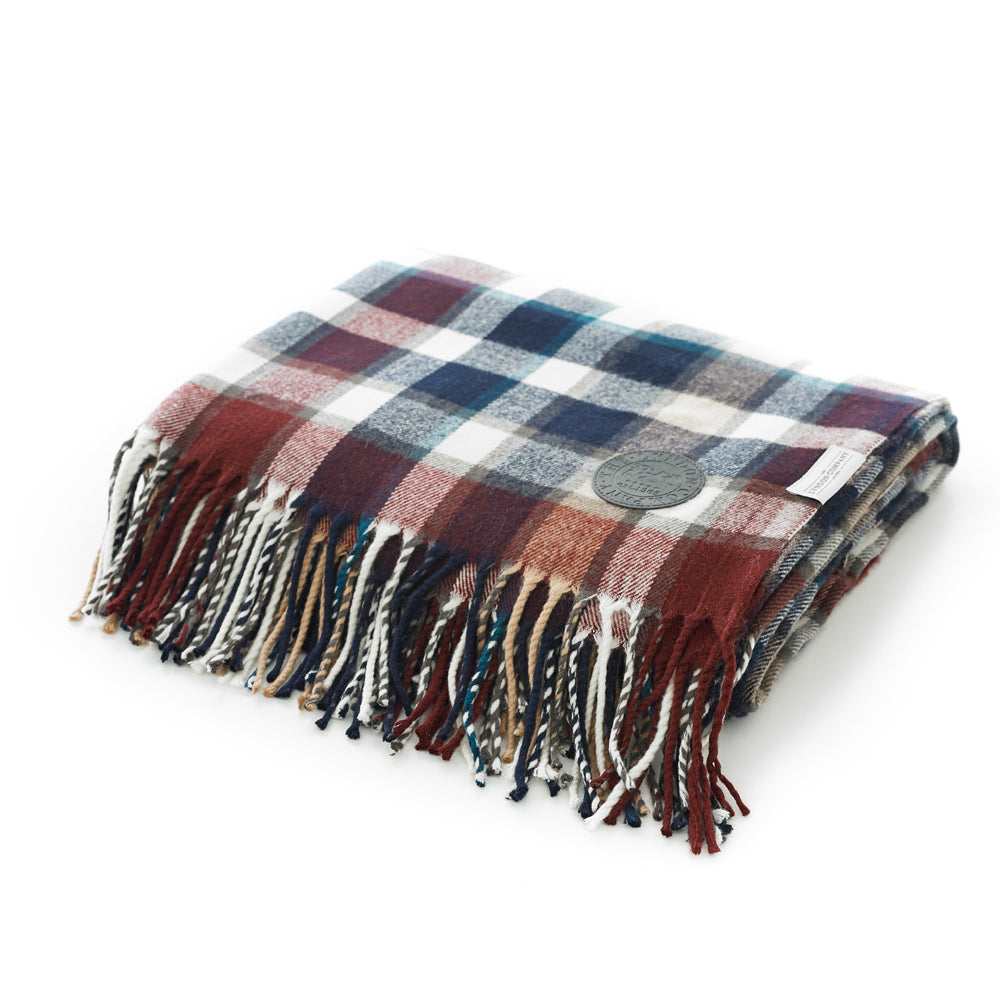 Artillery Tartan Faux Cashmere Large Throw | Purple