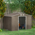 Garden Shed Storage Unit With Locking Door Floor Foundation | Medium | Pale Brown
