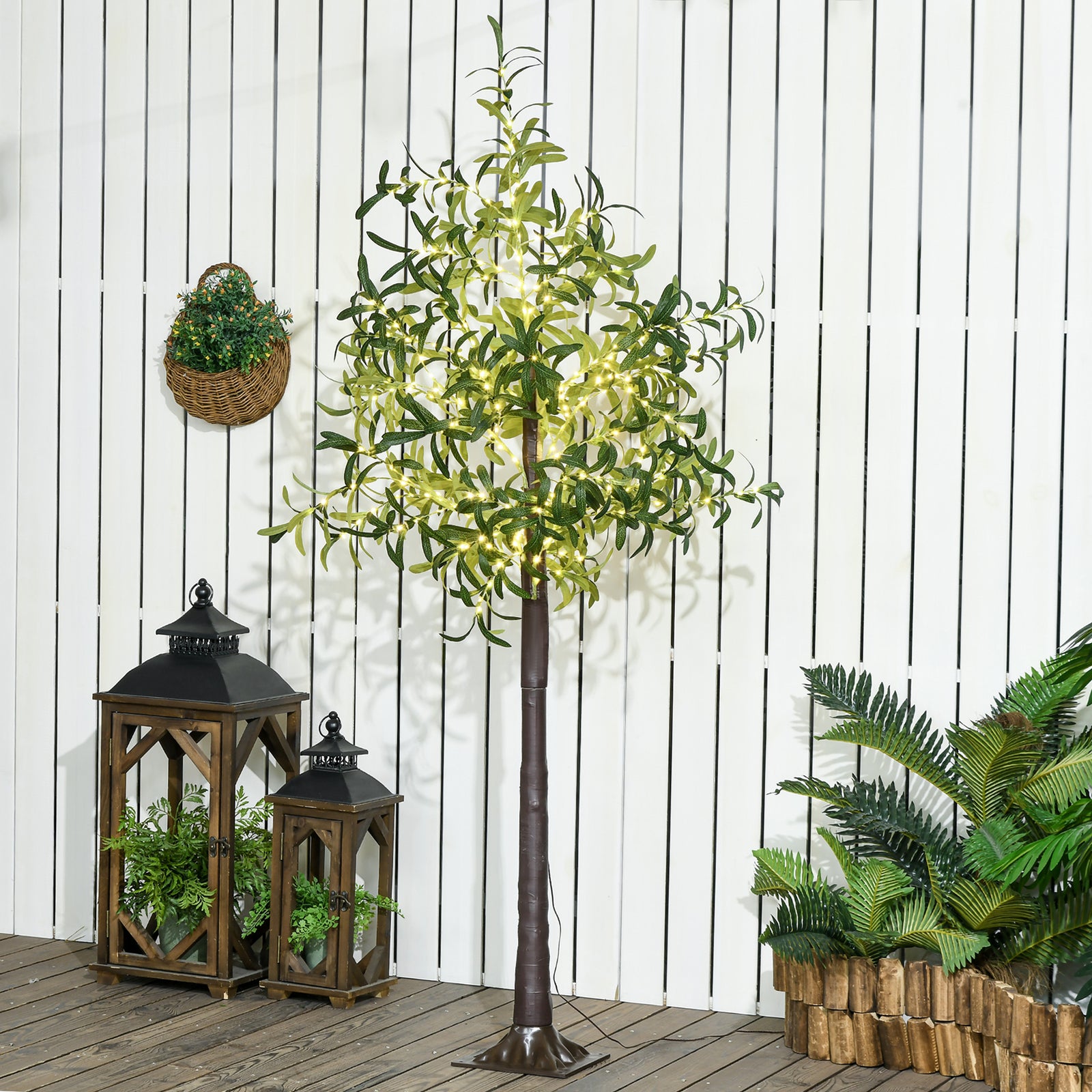 180cm Olive Tree Light White Artificial Tree