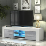 Loom Tv Unit 130cm With Led Lights | Grey