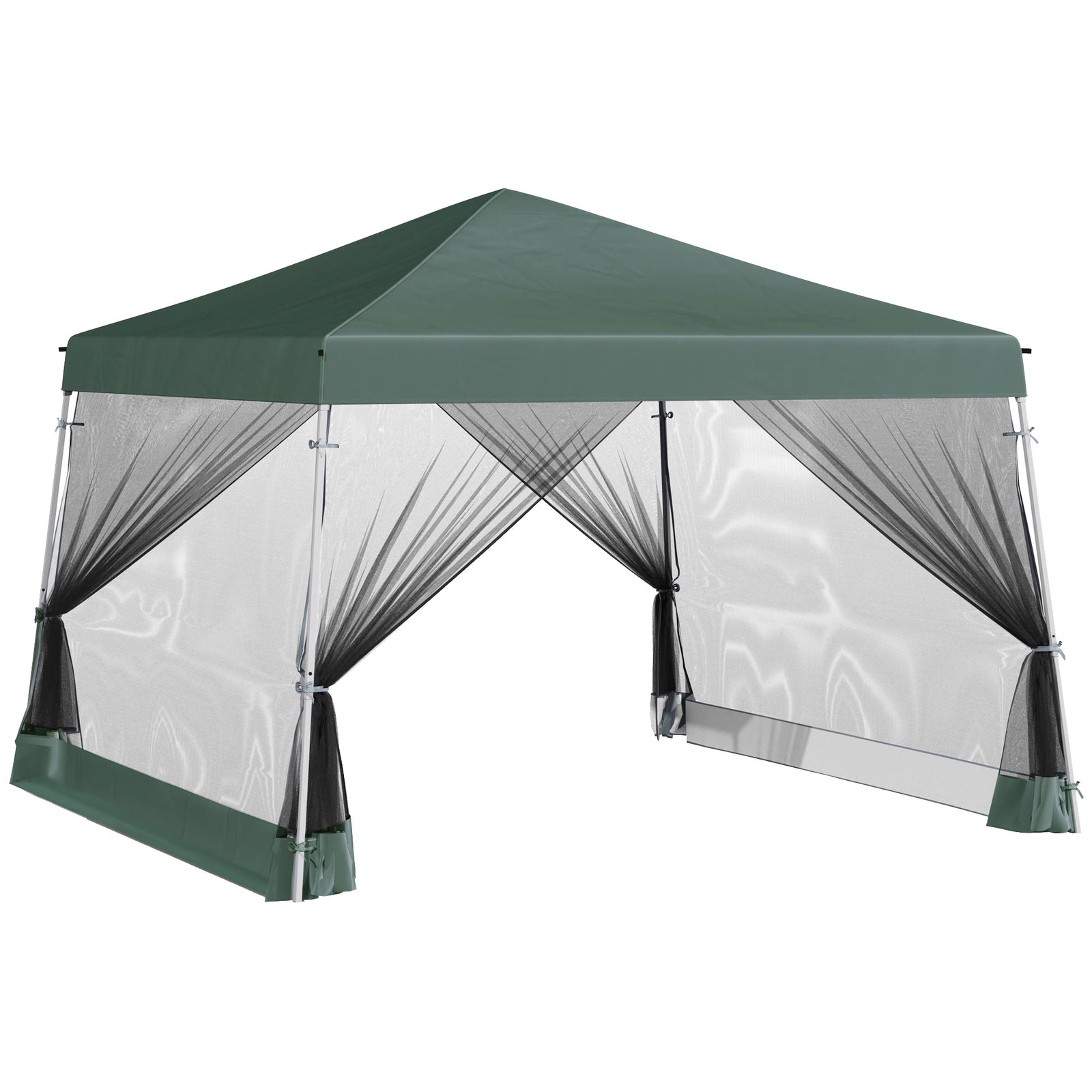 Outsunny Outdoor Pop-up Gazebo, 3.5x3.5m, Mesh Sides