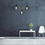 Colin Black Pendant Lamp 3xe27 Hand Made Matt Black Cage Style Lamps Creating Industrial Chic