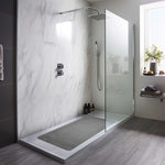 Reversible Pvc Shower Mat In Dual-colour | 100cm x 40cm | Brown & Grey