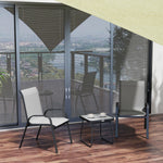 3pcs Bistro Set With Breathable Mesh Fabric And Psc Board | Light Slate Gray