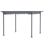 3.5x3.5m Pergola Metal Gazebo Backyard Porch Awning Canopy