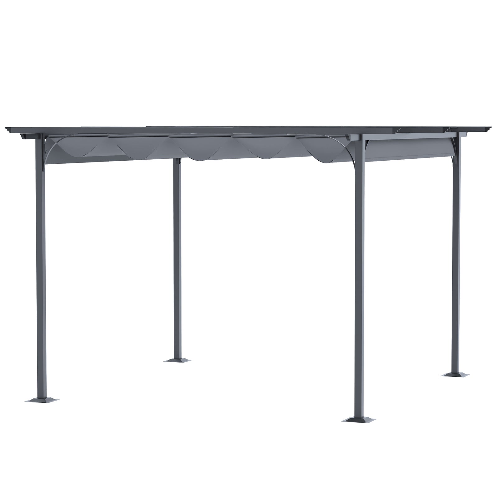 3.5x3.5m Pergola Metal Gazebo Backyard Porch Awning Canopy
