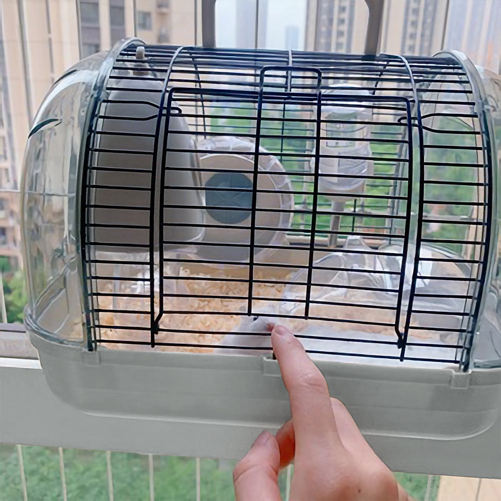 Crystal Hamster Cage Basic Outdoor Cage For Viewing Pet Cages | Grey