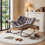 Modern Rocking Chair with Cushion – Large | Grey