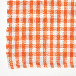 Cotton Gingham Check Rug Hand Woven | 200cm | Orange