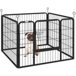 Metal Pet Playpen Dog Kennel W/door Latches In/outdoor Use 82lx82wx60hcm