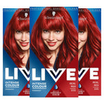 Live Real Red Permanent Hair Dye, Intense Colour 035 3 Pack