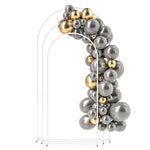 Outsunny Wedding Arch Frame Set, 2.2, 2, 1.8 M Arch Backdrop Stand White