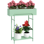 2 Tier Plant Stand, Metal Plant Rack W/ Drain Holes
